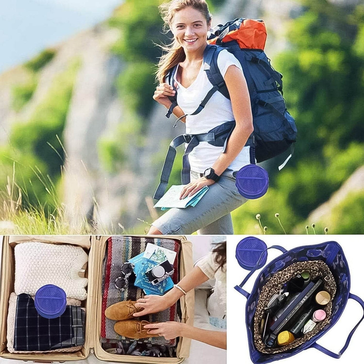Foldable Collapsible Mesh Laundry Bag Pack Of 1 (Mix Color) - infinityexculsivestore.com