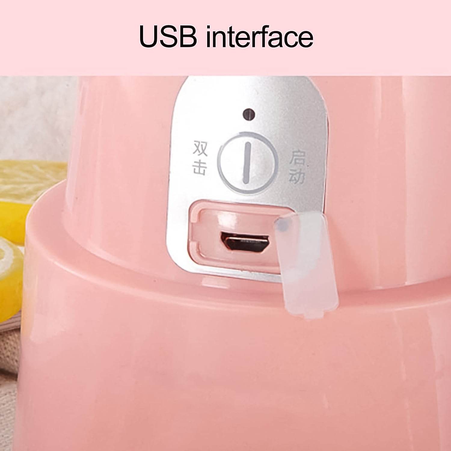 Foldable Electric Juicer, Portable Blender Stainless Steel 6 Blades (500 ML) - infinityexculsivestore.com