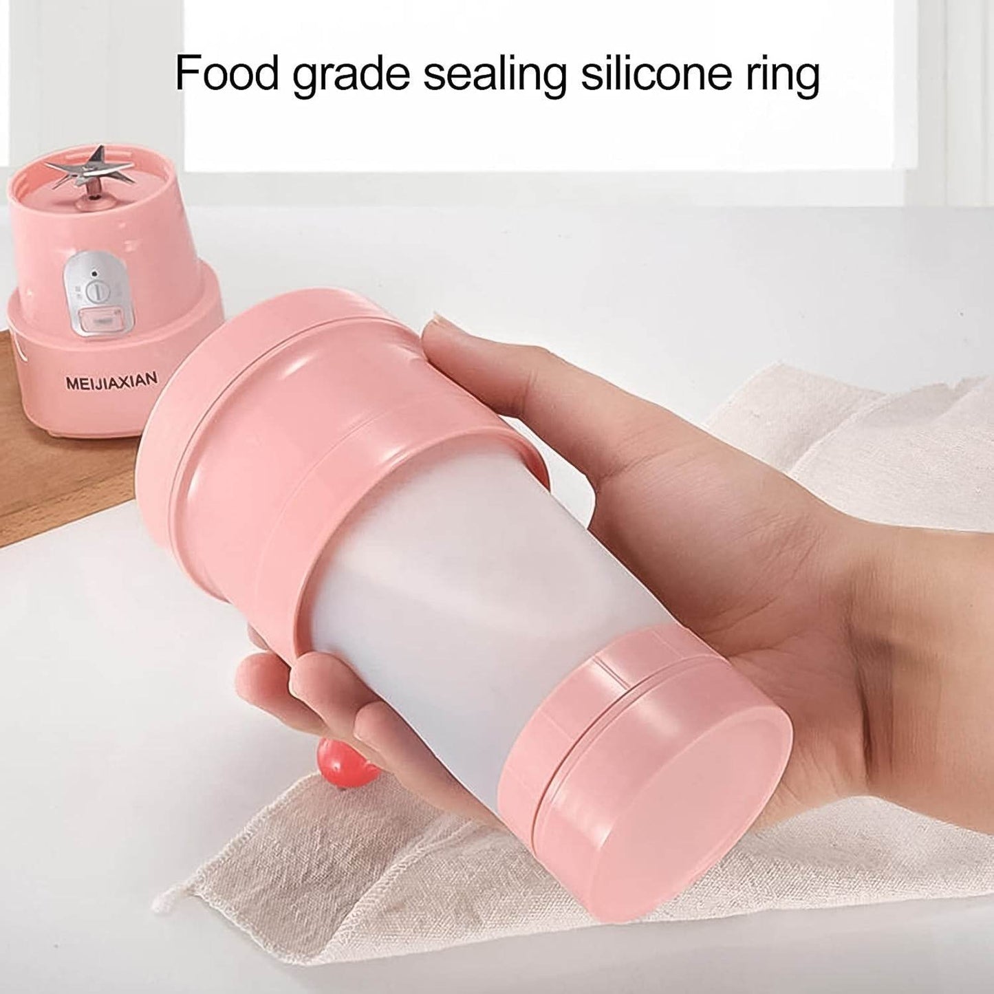 Foldable Electric Juicer, Portable Blender Stainless Steel 6 Blades (500 ML) - infinityexculsivestore.com