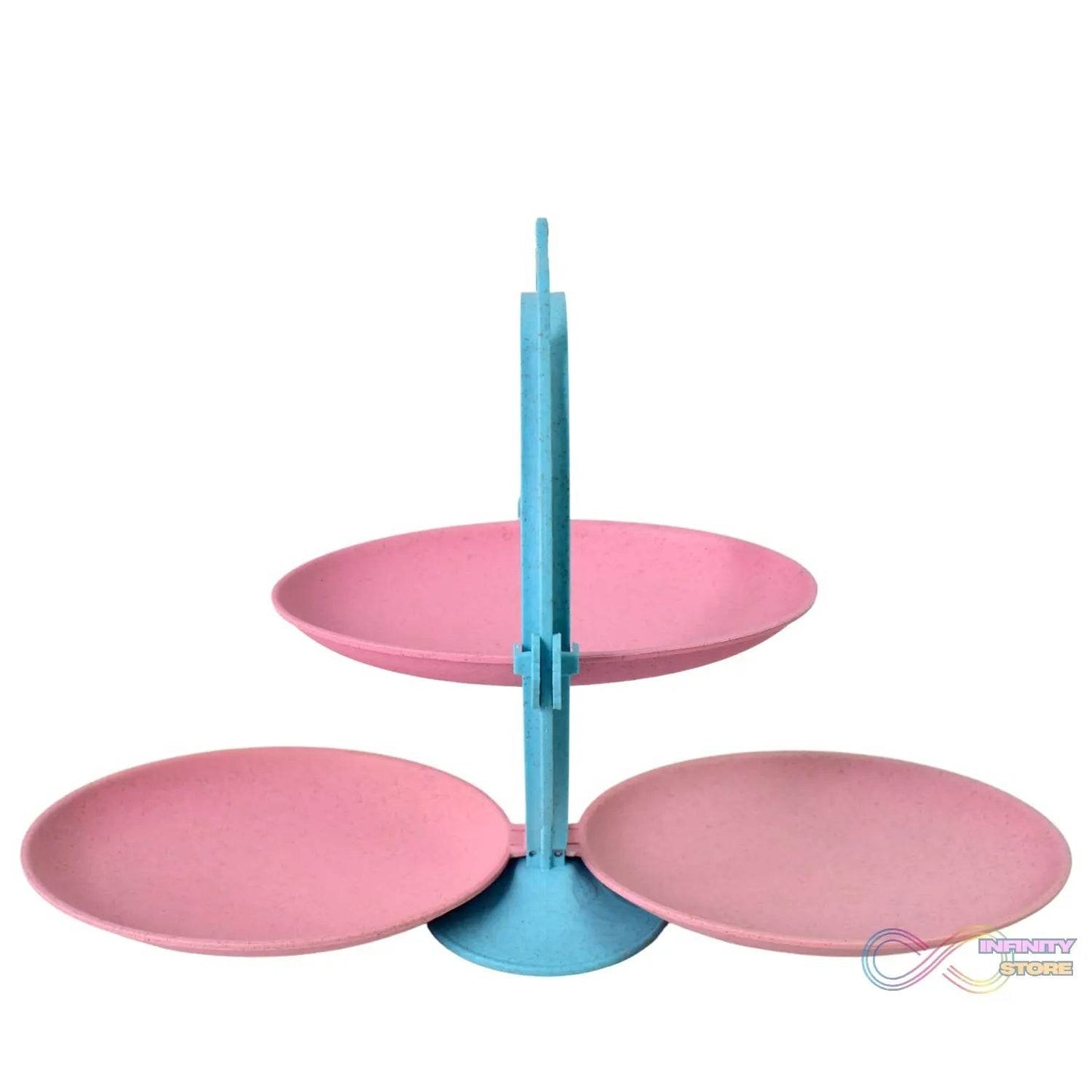 Foldable Fruit Plate Candy Dish | Multi Use Mirror Shape Dried Fruit Tray (1 Set) - infinityexculsivestore.com