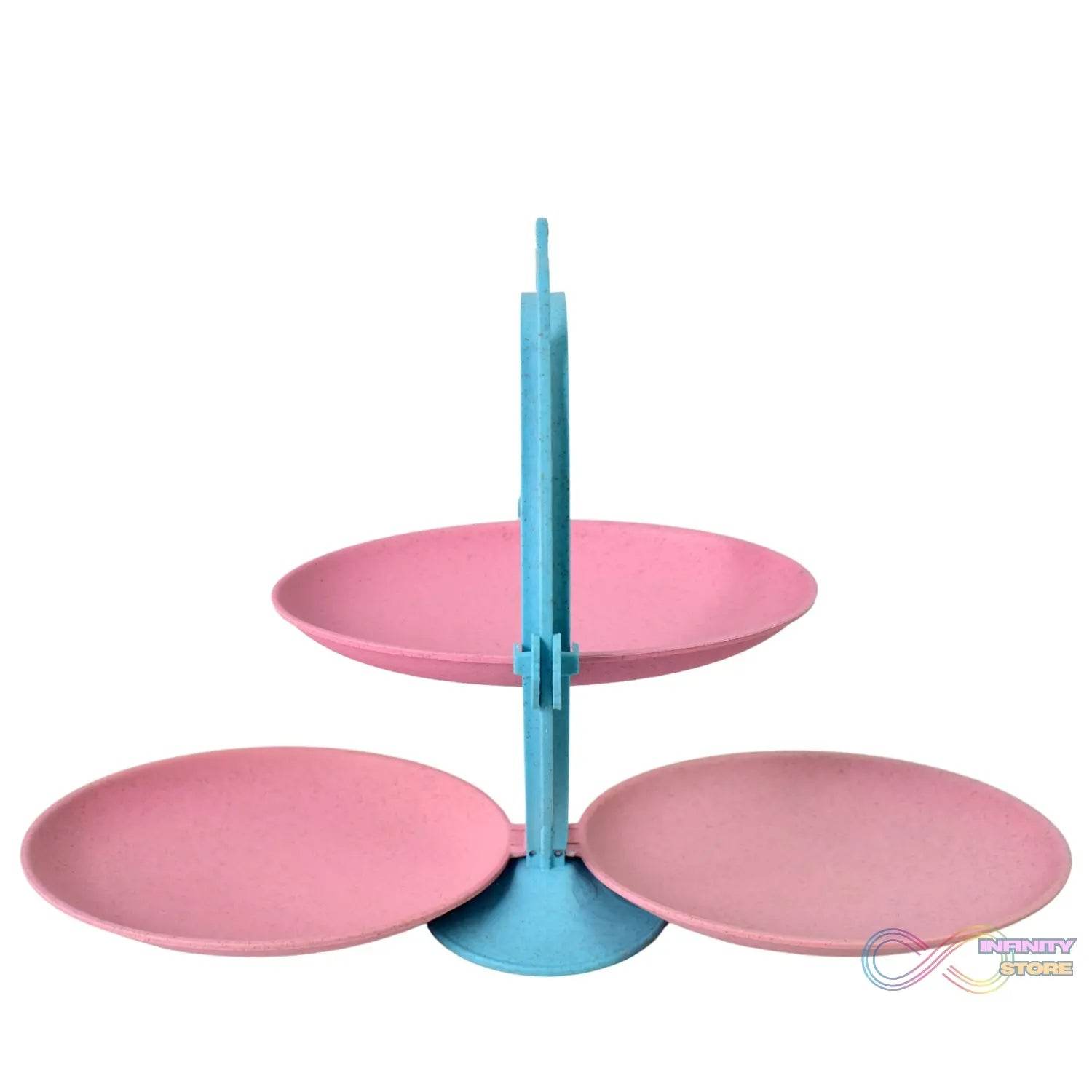 Foldable Fruit Plate Candy Dish | Multi Use Mirror Shape Dried Fruit Tray (1 Set) - infinityexculsivestore.com