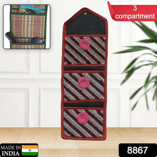 Foldable Hanging Organizer with 3 Pockets - Wall Hanging Letter Holder - infinityexculsivestore.com
