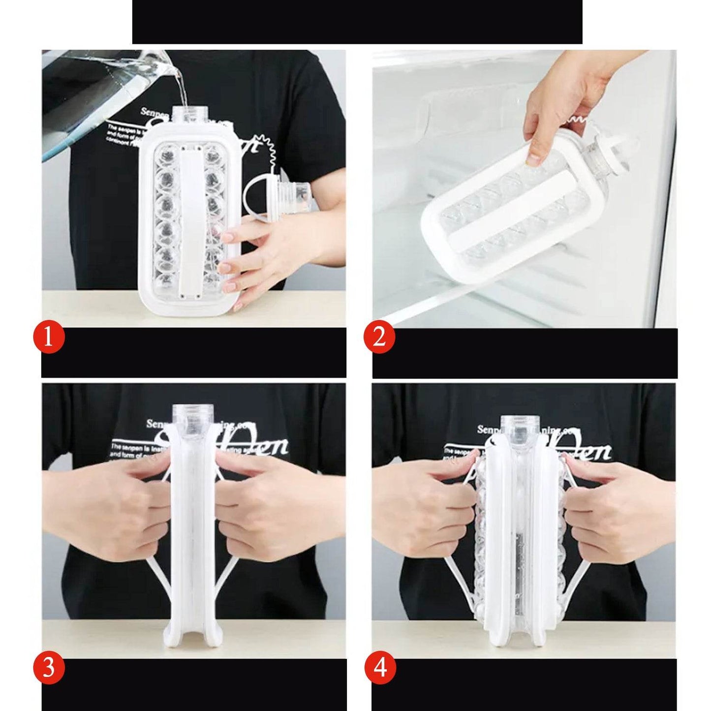 Foldable Ice Tray with Lid, 2-in-1 Ice Ball Maker - infinityexculsivestore.com
