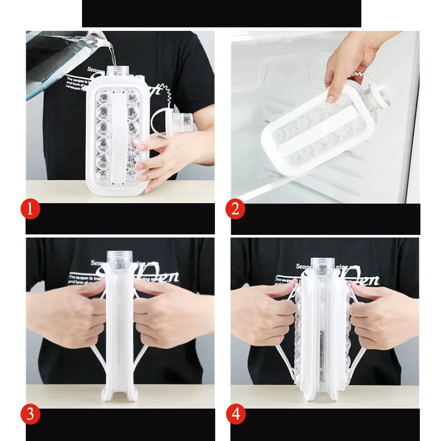 Foldable Ice Tray with Lid, 2-in-1 Ice Ball Maker - infinityexculsivestore.com