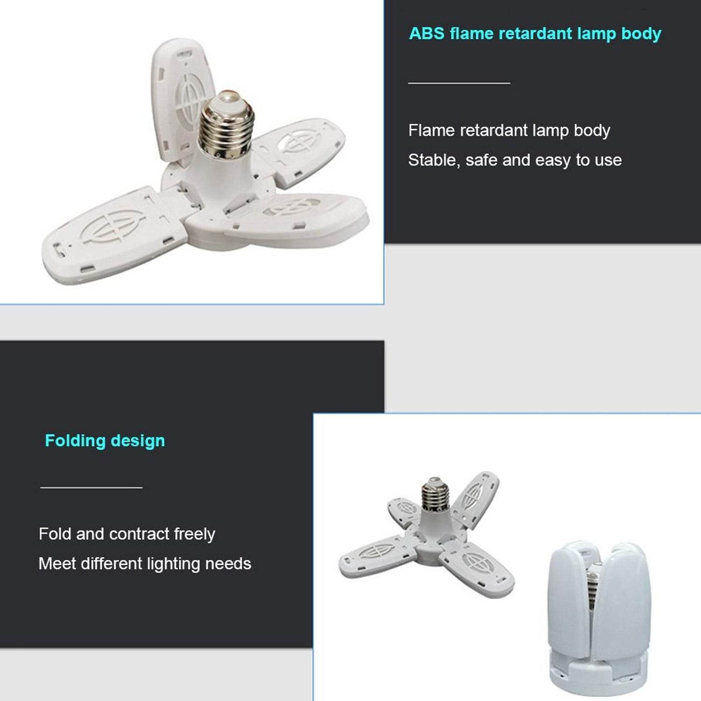 Foldable LED Fan Blade Bulb 28V (1 Pc) - infinityexculsivestore.com
