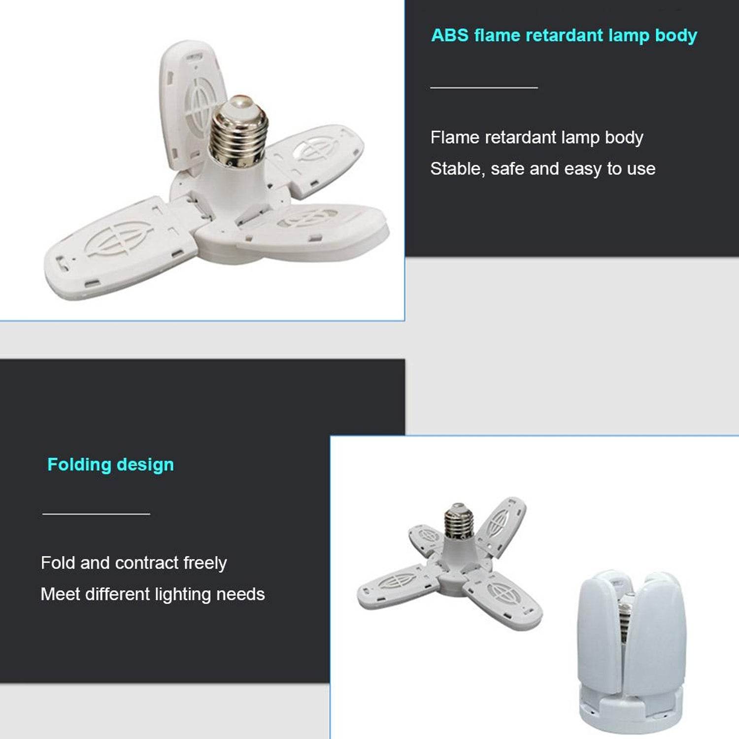 Foldable LED Fan Blade Bulb 28V (1 Pc) - infinityexculsivestore.com