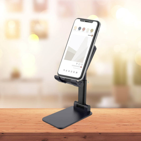 Foldable Mobile Stand with Angle Adjustable Desktop Table Mobile Holder - infinityexculsivestore.com
