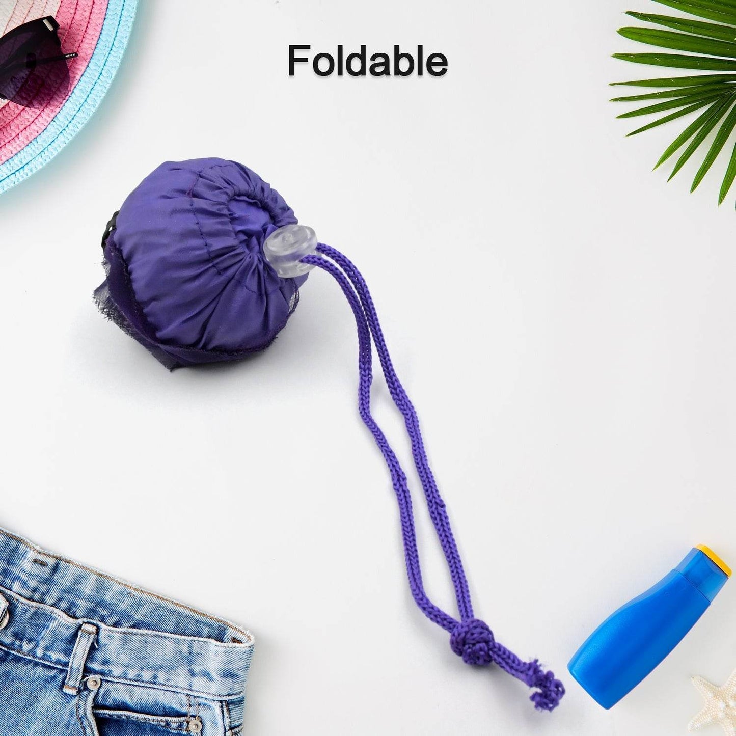 Foldable Nylon Shopping Bag (Rose Design): Reusable, Eco-Friendly (1 Pc) - infinityexculsivestore.com