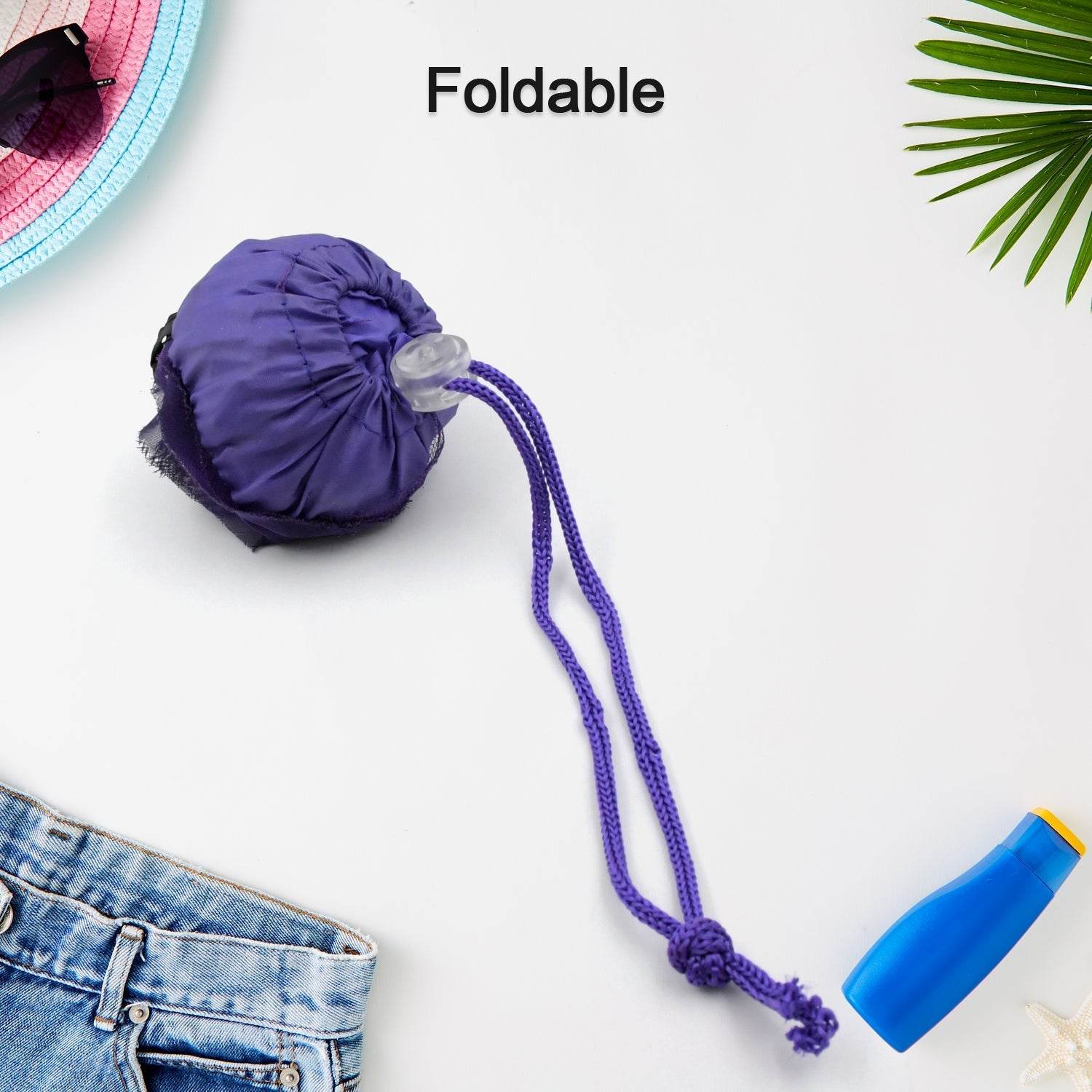 Foldable Nylon Shopping Bag (Rose Design): Reusable, Eco-Friendly (1 Pc) - infinityexculsivestore.com