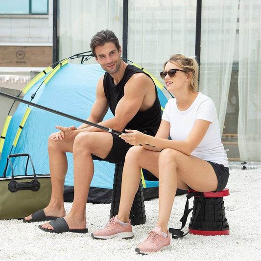 Foldable Retractable Height Adjusting Stool Space Saving Telescopic Stool for Fishing Hiking Stool for Adults and Kids. - infinityexculsivestore.com