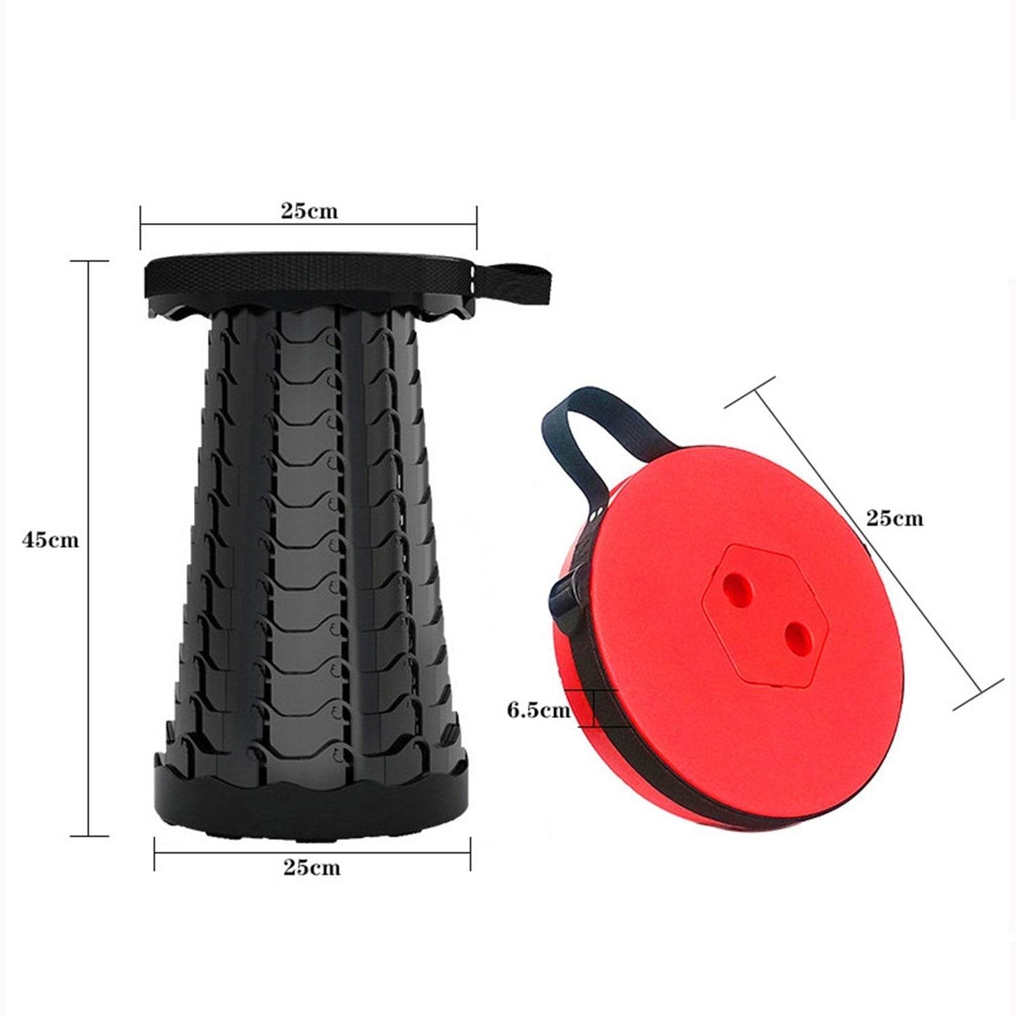 Foldable Retractable Height Adjusting Stool Space Saving Telescopic Stool for Fishing Hiking Stool for Adults and Kids. - infinityexculsivestore.com