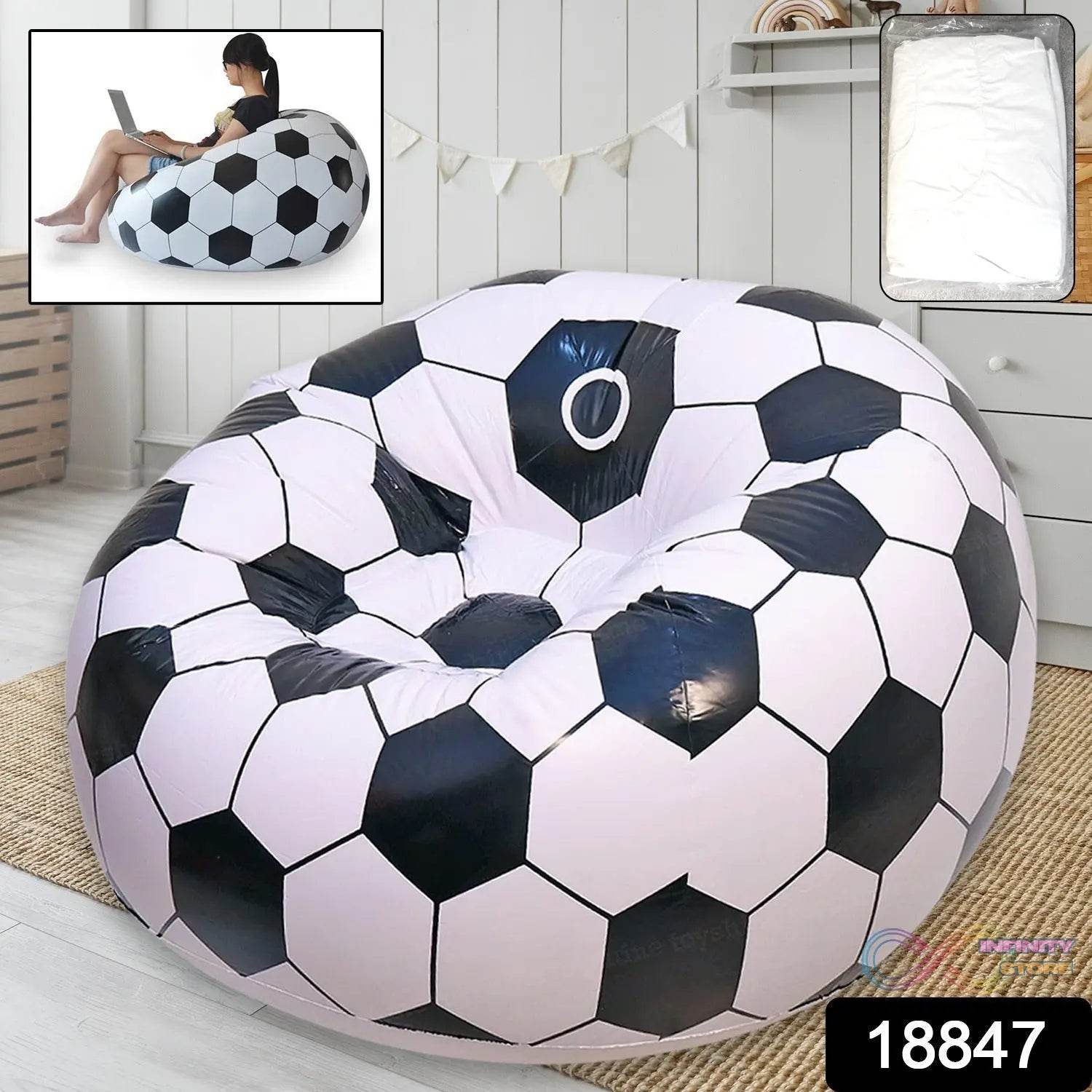 Foldable Sofa, Cartoon Style Inflatable Folding Chair, Ball Chair, Inflatable Sofa for Adults, Kids size (110cm x 80cm) - infinityexculsivestore.com