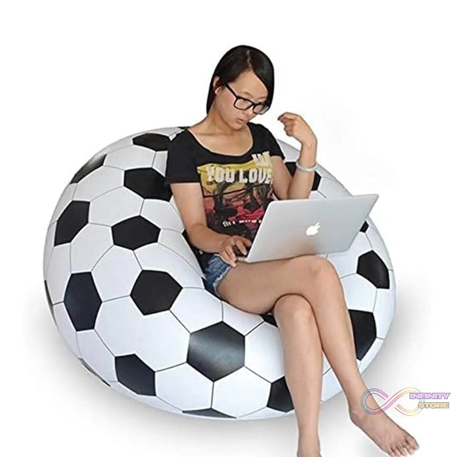 Foldable Sofa, Cartoon Style Inflatable Folding Chair, Ball Chair, Inflatable Sofa for Adults, Kids size (110cm x 80cm) - infinityexculsivestore.com