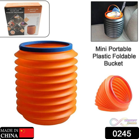 Foldable Storage Bucket , Water Container & Dustbin Multiuse Bucket For Home , Car & Kitchen Use Bucket - infinityexculsivestore.com