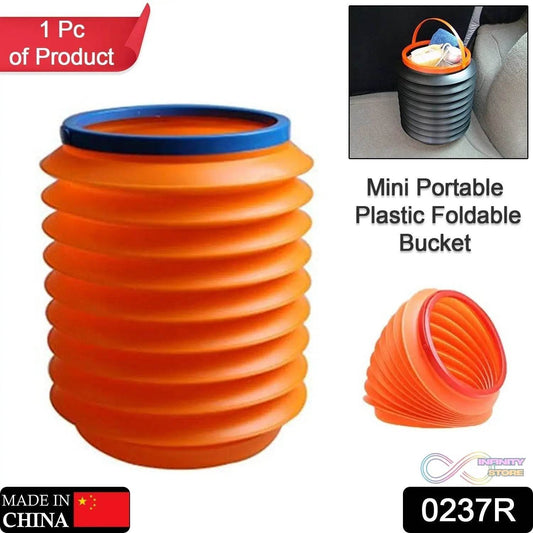 Foldable Storage Bucket, Water Container & Dustbin Multiuse bucket ( red ) - infinityexculsivestore.com