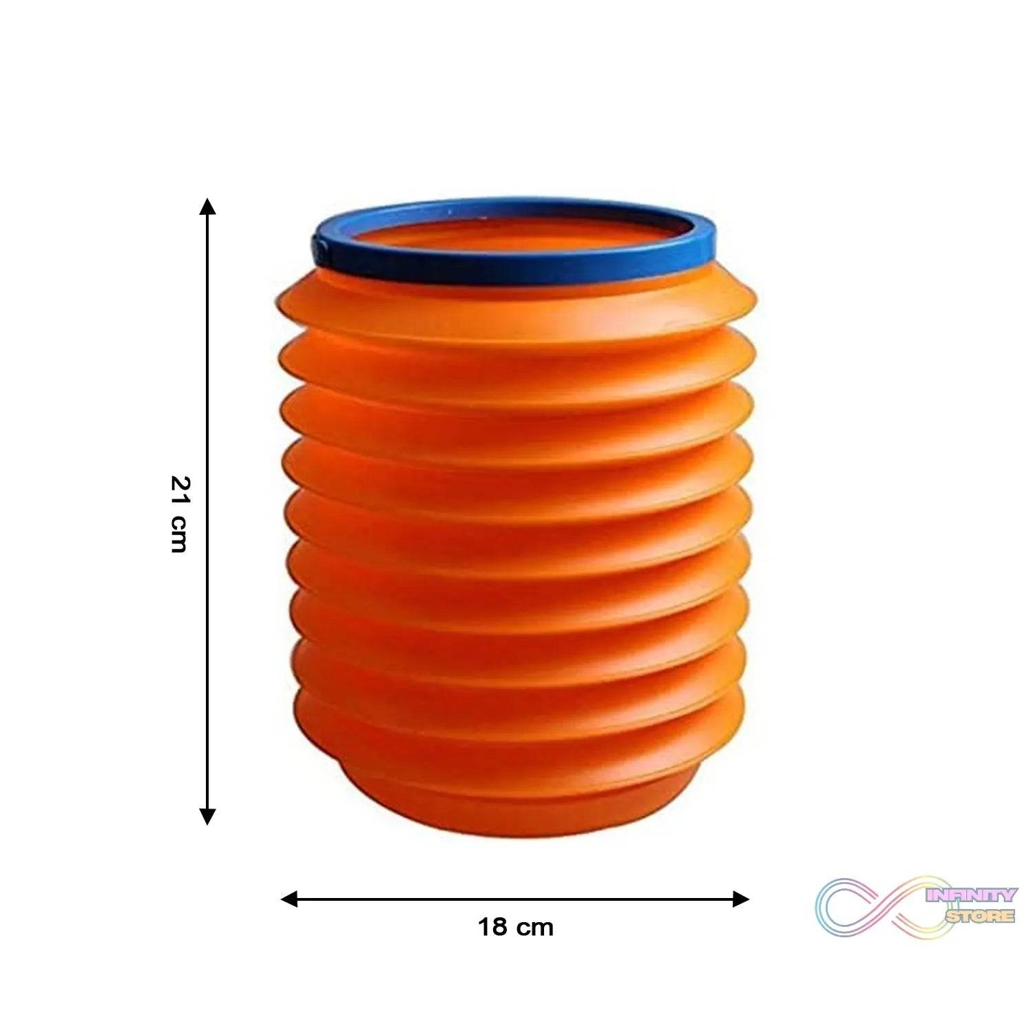 Foldable Storage Bucket, Water Container & Dustbin Multiuse bucket ( red ) - infinityexculsivestore.com