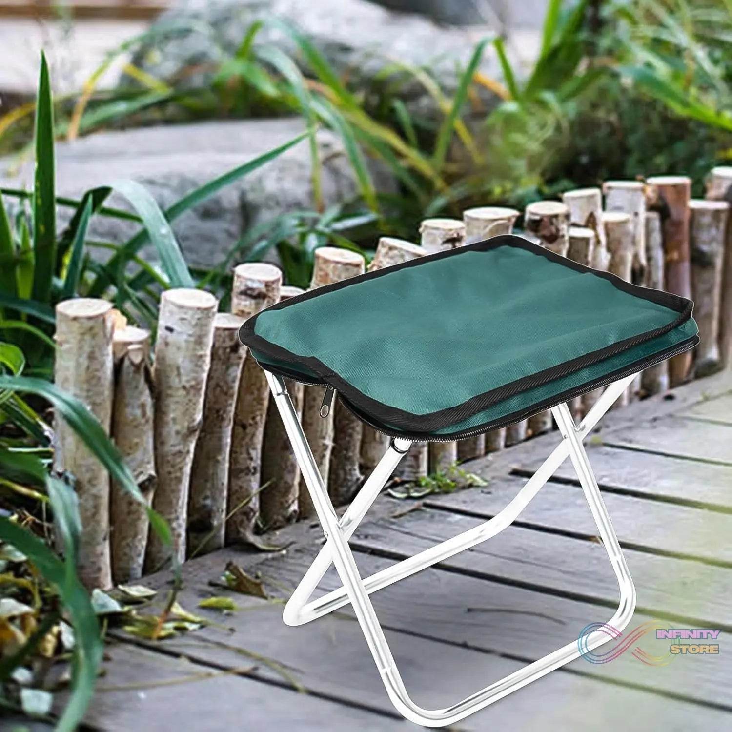 Folding Camping Stool Collapsible Camp Stool Portable Seat Travel Little Stools (1 Pc) - infinityexculsivestore.com