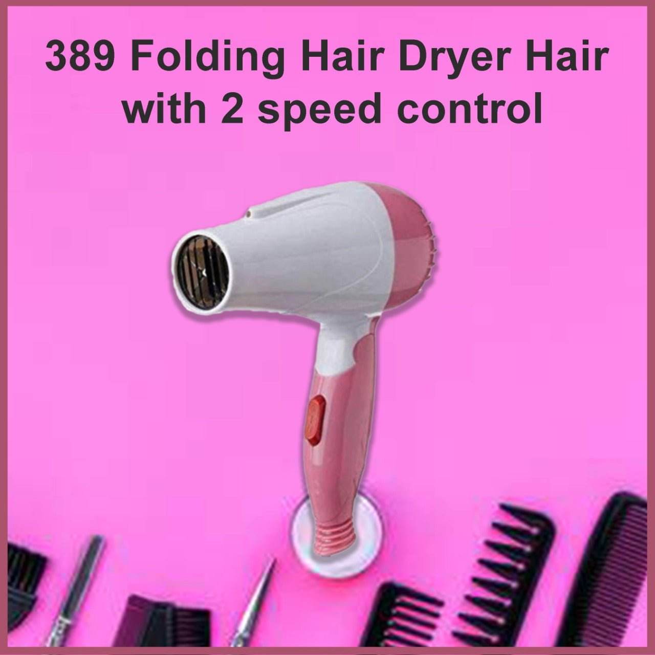 Folding Hair Dryer Hair with 2 speed control - infinityexculsivestore.com