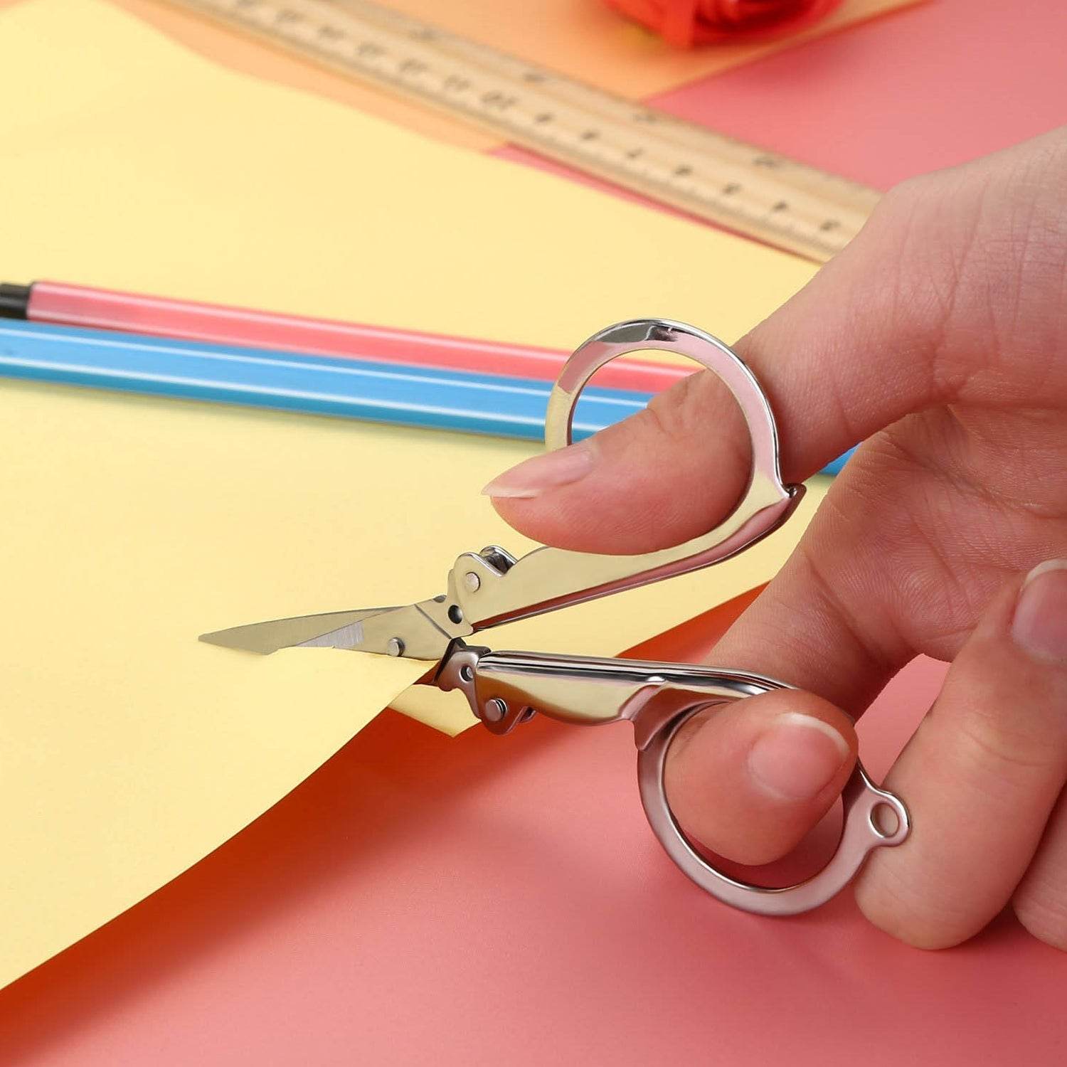 Folding Scissor 3.5inch used in crafting and cutting purposes for children’s and adults. - infinityexculsivestore.com