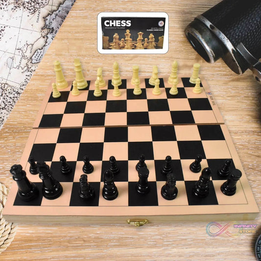 Folding Wooden Chess Board Set (30 Γ 30 Cm / 1 Set) - infinityexculsivestore.com