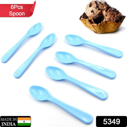 Food Plastic Spoon Set, Plastic Table Spoon Set Plastic Tea Spoon, Coffee with ABS Plastic, Heat-Resistant Spoon (6 Pc Set ) - infinityexculsivestore.com