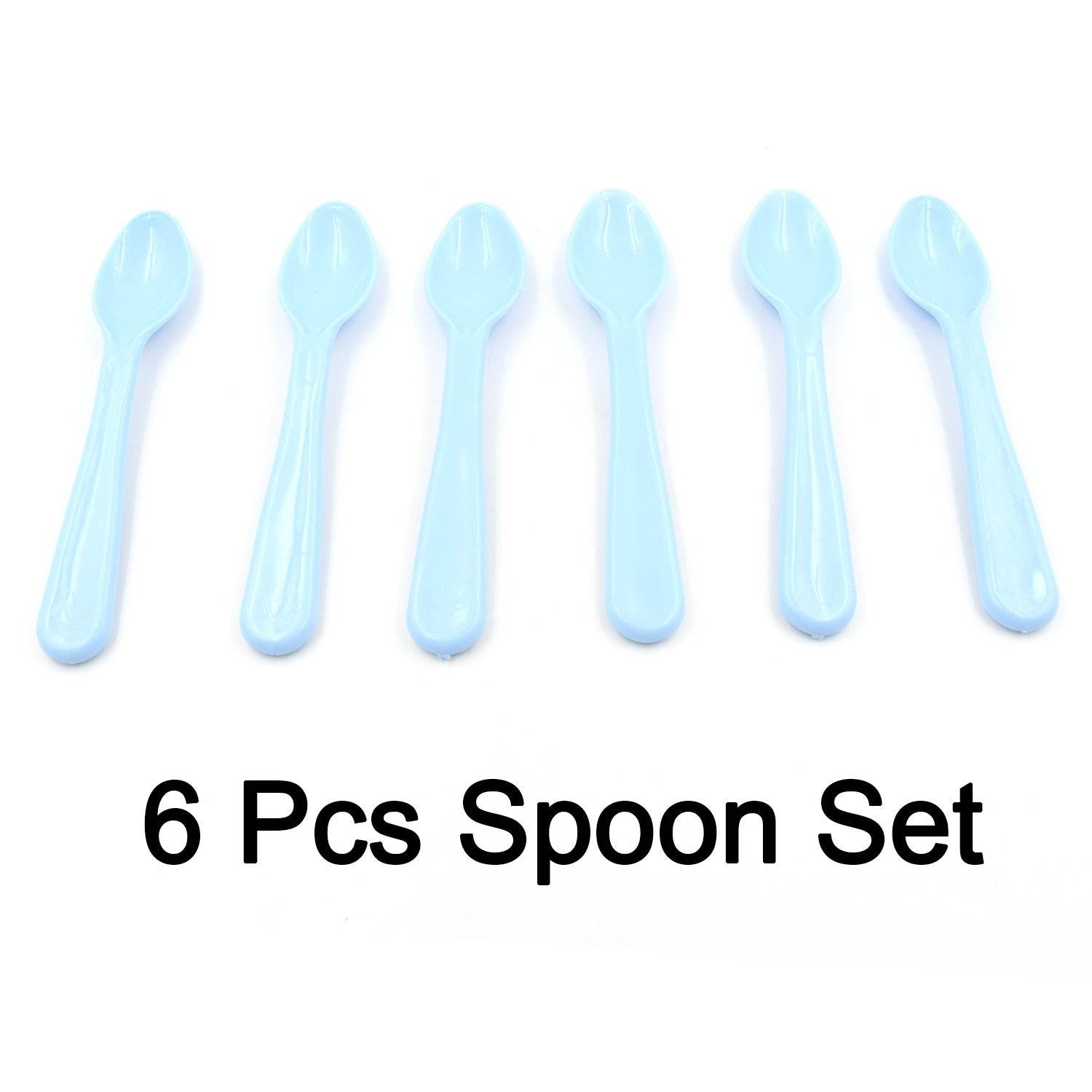 Food Plastic Spoon Set, Plastic Table Spoon Set Plastic Tea Spoon, Coffee with ABS Plastic, Heat-Resistant Spoon (6 Pc Set ) - infinityexculsivestore.com
