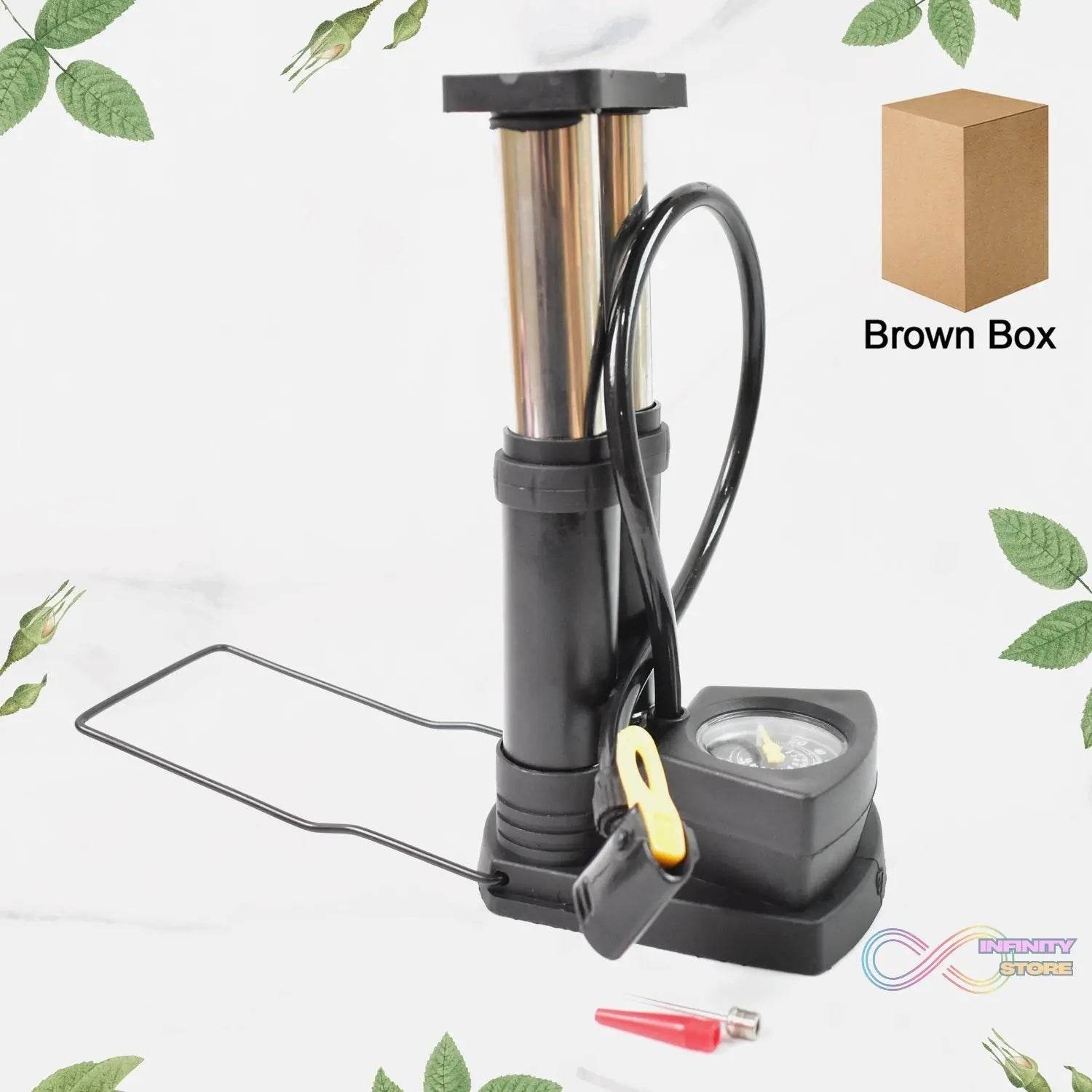 Foot & Portable & High Pressure Double-Cylinder Air Pump (1 Pc) - infinityexculsivestore.com