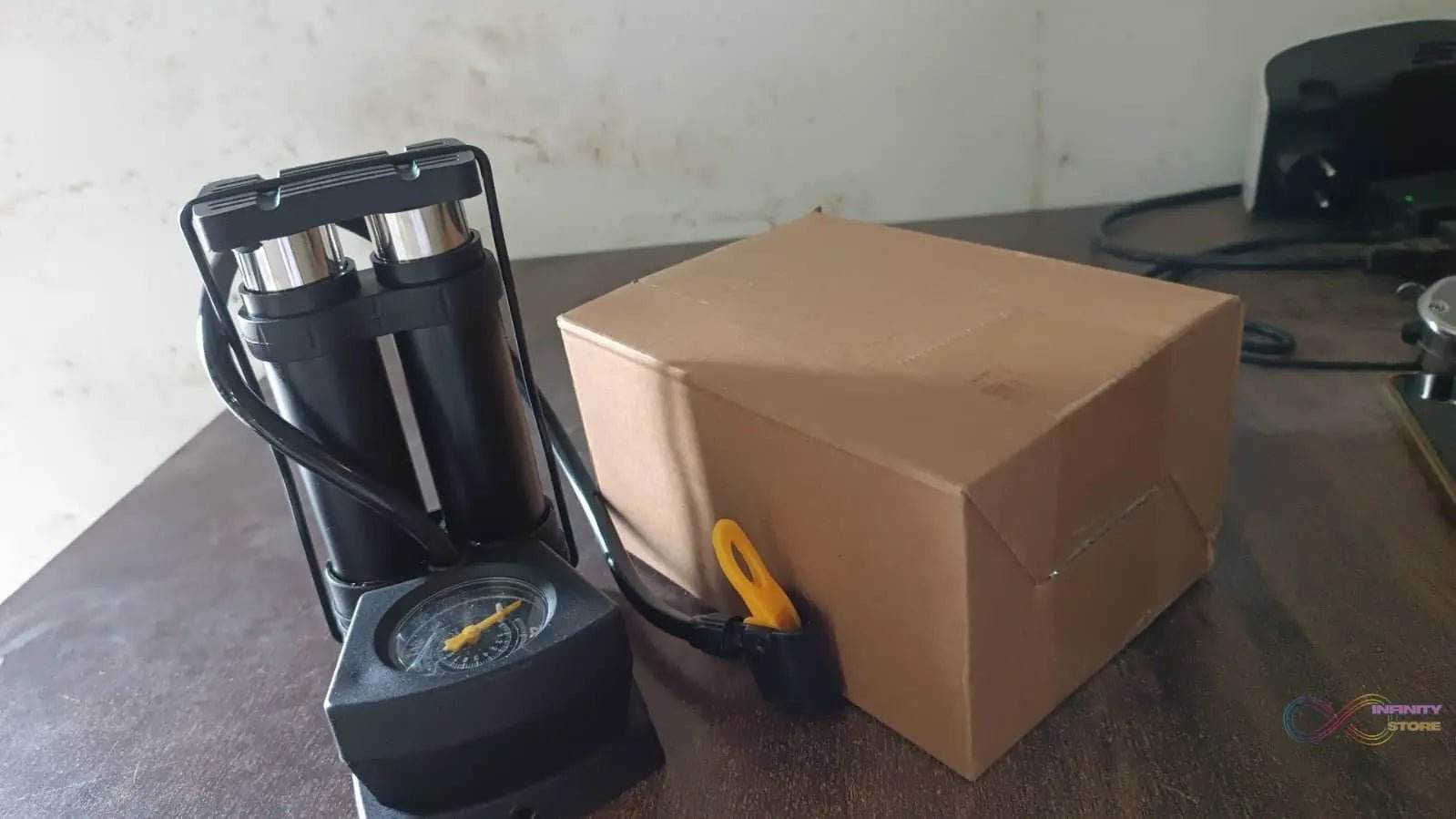 Foot & Portable & High Pressure Double-Cylinder Air Pump (1 Pc) - infinityexculsivestore.com