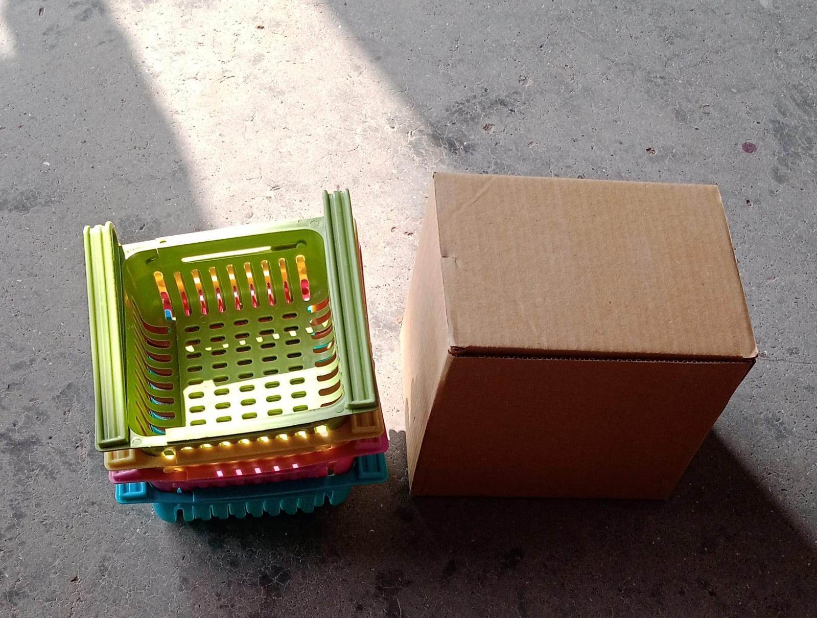 Fridge Organizer Drawer - Adjustable Fridge Storage Basket ( 4pc Set ) - infinityexculsivestore.com