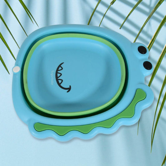 Frog Shape Wash Basin, Space Saving Multi Function Foldable Baby Wash basin Easy Clean Lightweight Thicken for Washing Face for Home (33Γ31Cm / 1 pc) - infinityexculsivestore.com