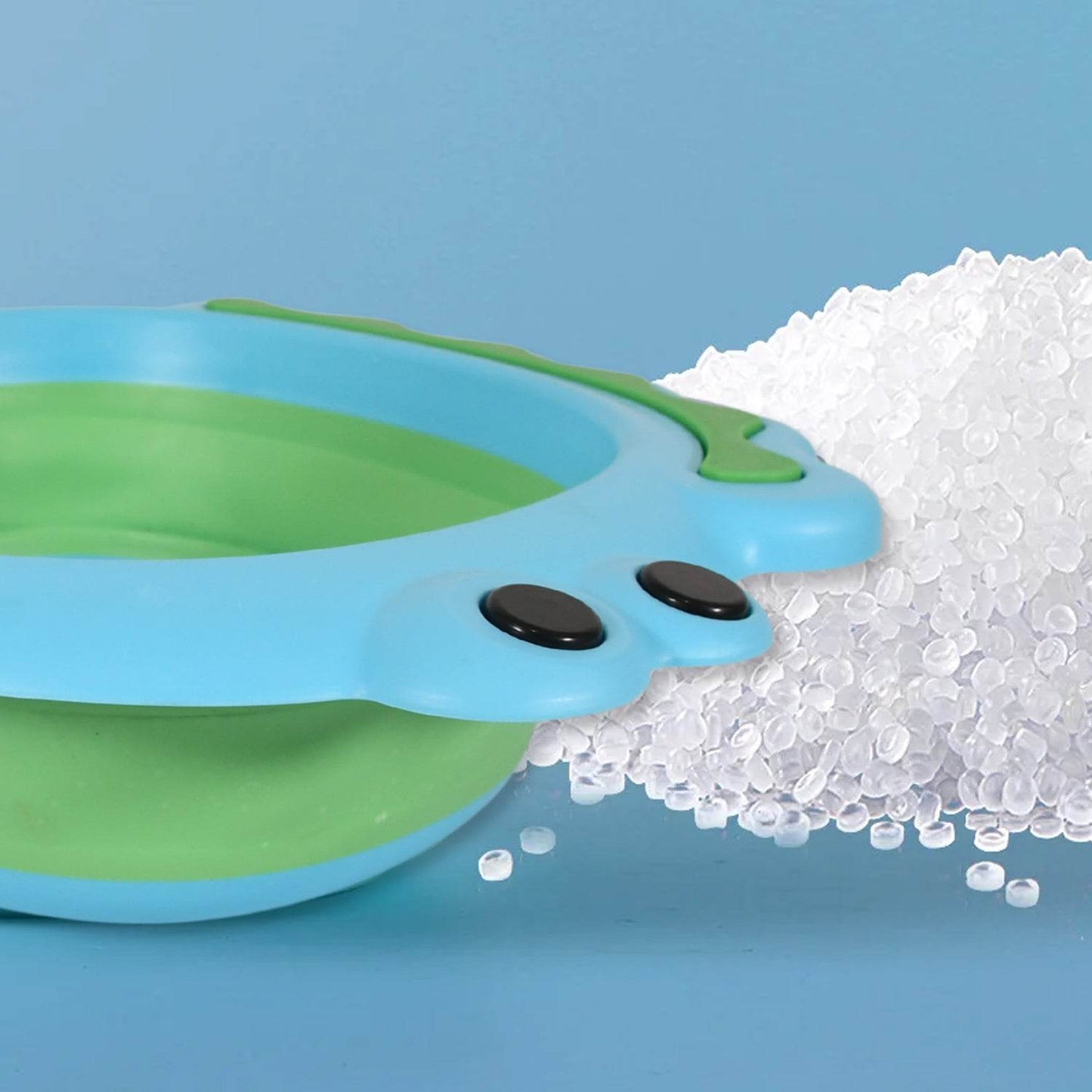 Frog Shape Wash Basin, Space Saving Multi Function Foldable Baby Wash basin Easy Clean Lightweight Thicken for Washing Face for Home (33×31Cm / 1 pc) - infinityexculsivestore.com