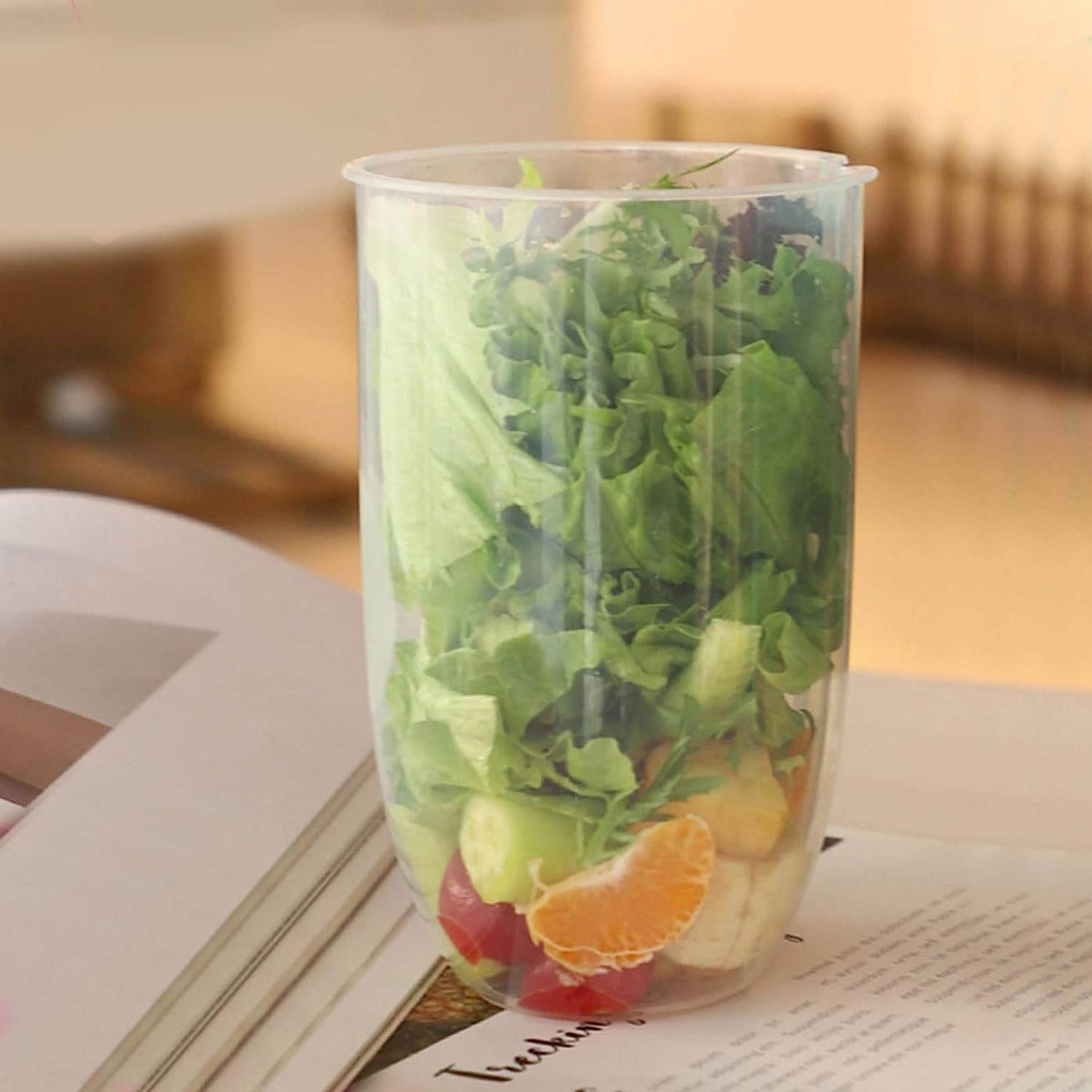 Fruit and Vegetable Salad Cups Easy Clean Salad Mixing Cup for Business People for Business Travel (1Pc) - infinityexculsivestore.com