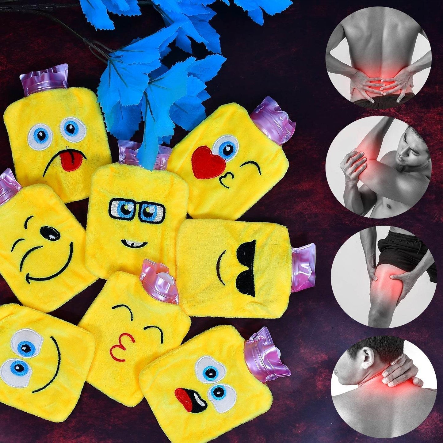 Fun Emoji Relief (1 Pc): Mini Hot Water Bag for Aches & Pains - infinityexculsivestore.com