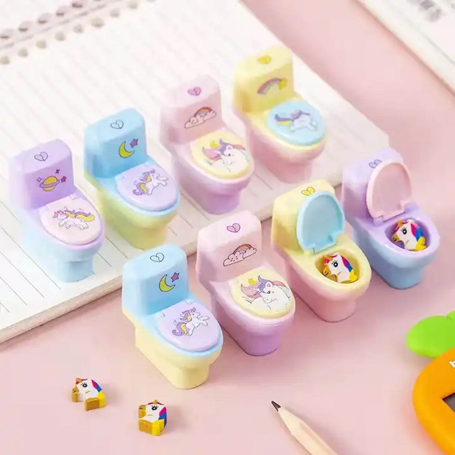 Fun & Functional! Toilet Sharpener with Eraser (2 Pc Set) - infinityexculsivestore.com