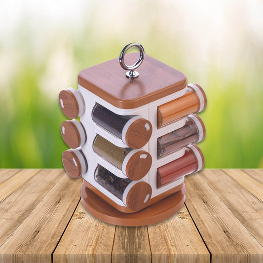 Ganesh 12-Jar Revolving Spice Rack Masala Box - infinityexculsivestore.com