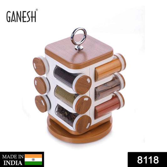 Ganesh 12-Jar Revolving Spice Rack Masala Box - infinityexculsivestore.com