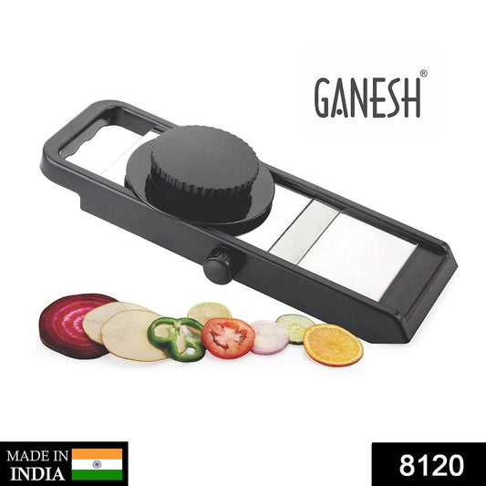 Ganesh Adjustable Plastic Slicer, 1-Piece, Black / Silver - infinityexculsivestore.com