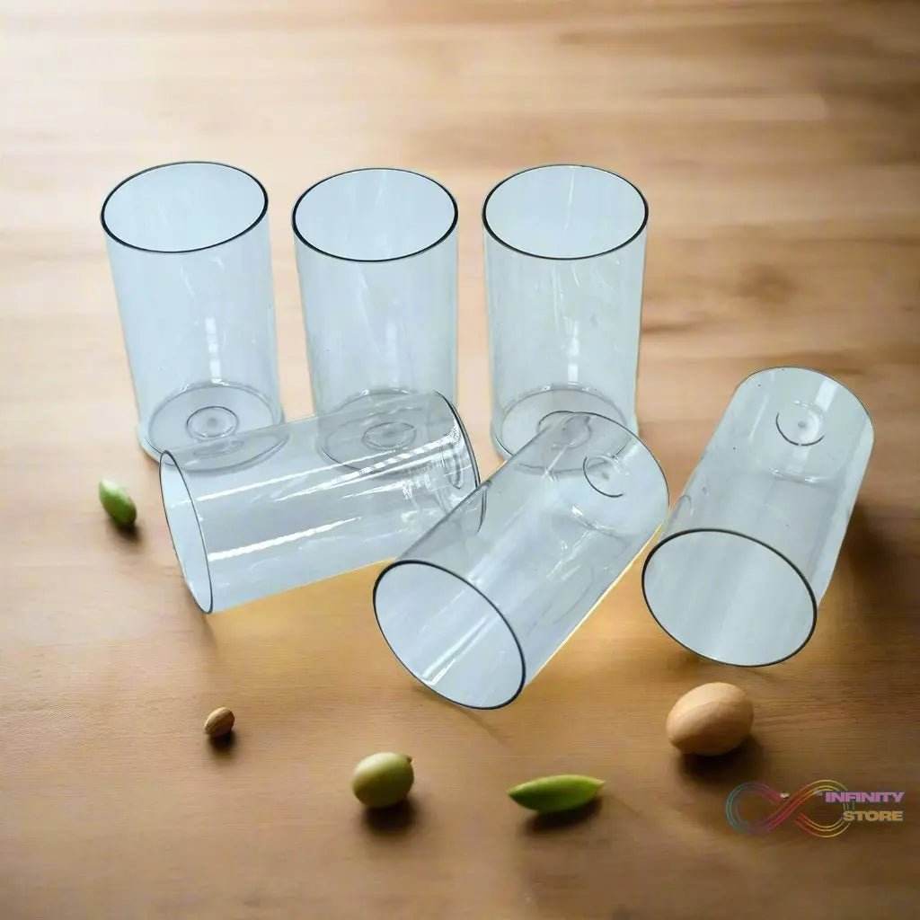 Ganesh Classic Plastic Glass Set of-6 (Each Glass 350ml) - infinityexculsivestore.com