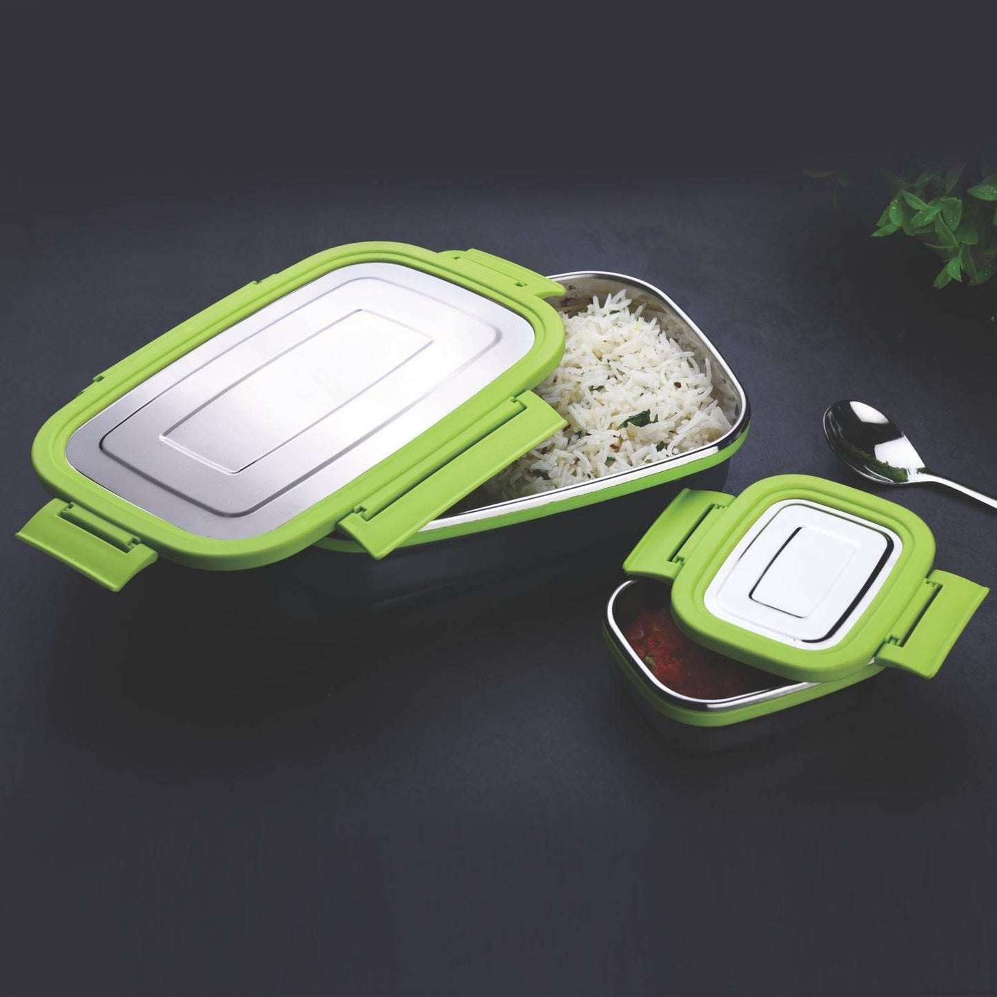 Ganesh Junior Stainless Steel Lunch Pack for Office & School Use - infinityexculsivestore.com