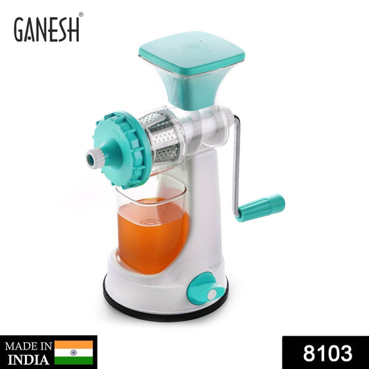 Ganesh Kitchenware Plastic Hand Juicer New Smart Fruit & Vegetable Multipurpose Juicer (Color:Random Green,Blue,Red,Orange) ( Colors May Vary ) (Multicolor Pack of 1) - infinityexculsivestore.com