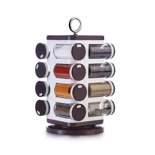 Ganesh Multipurpose Revolving Spice Rack With 16 Pcs Dispenser each 100 ml Plastic Spice ABS Material 1 Piece Spice Set 1 Piece Spice Set (Plastic) - infinityexculsivestore.com