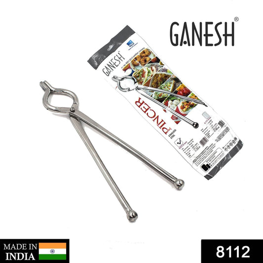 Ganesh Premium Quality Unbreakable Stainless Steel Goti Sandsi / Sansi / Pakkad / Pincer / Chimta / Tongs / Utensil Holder Smart Kitchen Tool - 8mm - infinityexculsivestore.com