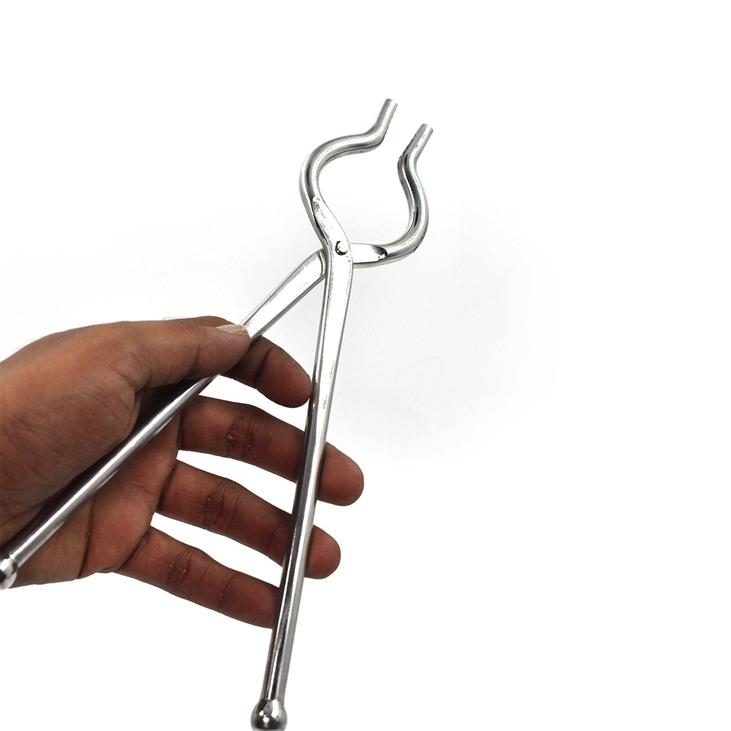 Ganesh Premium Quality Unbreakable Stainless Steel Goti Sandsi / Sansi / Pakkad / Pincer / Chimta / Tongs / Utensil Holder Smart Kitchen Tool - 8mm - infinityexculsivestore.com