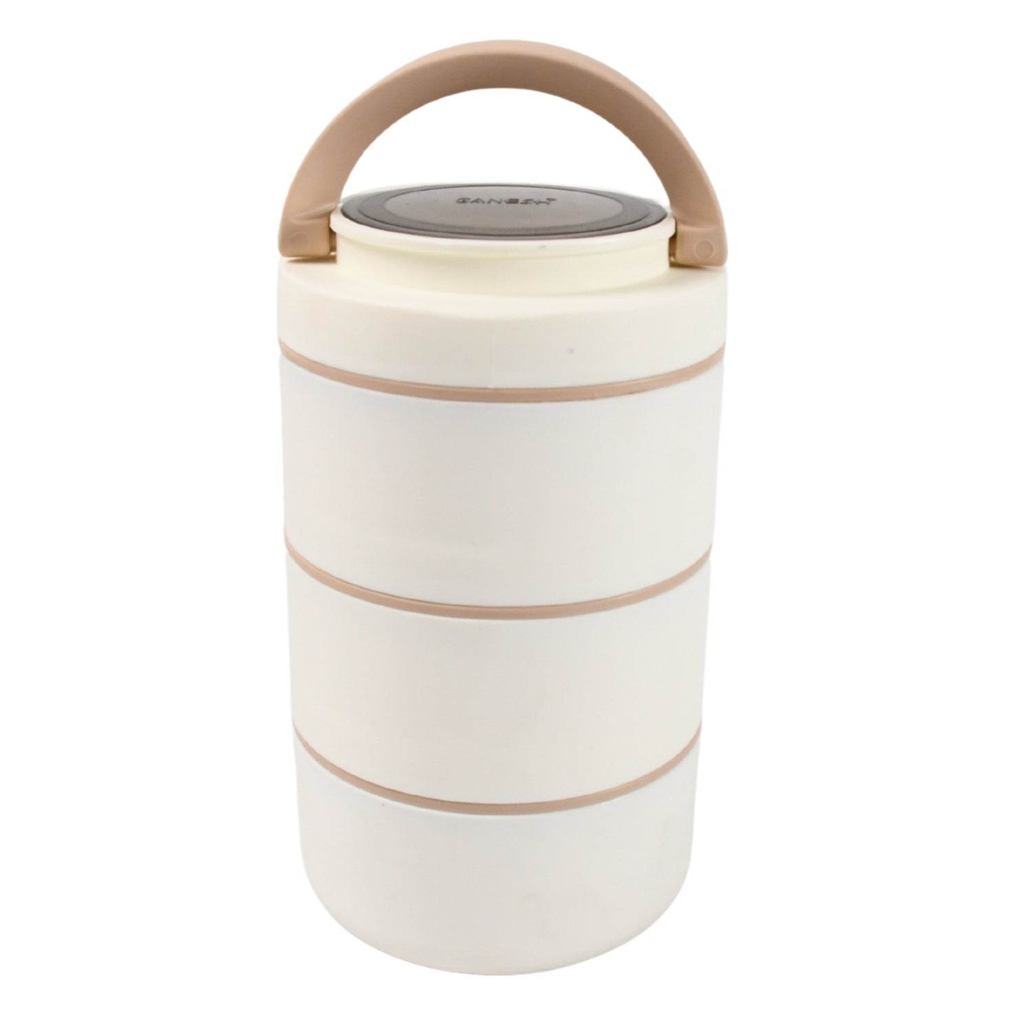 Ganesh Smart Stack 3 Layer Portable Lunch Box Stainless Steel Airtight Leak-Proof Lunch Box for Office, School, Picnic: Color May Vary (3 Layer) - infinityexculsivestore.com
