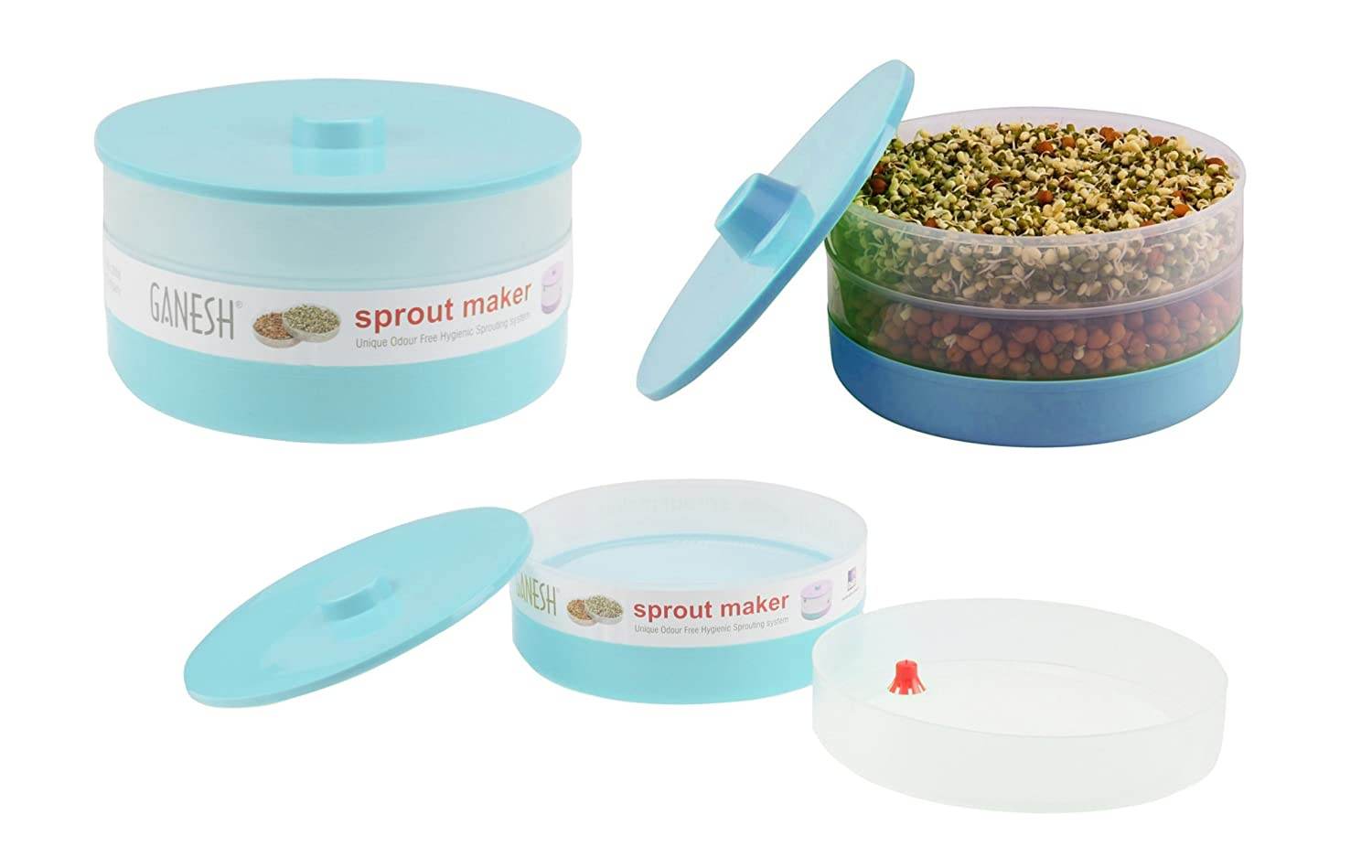 Ganesh Sprout Maker Bean Bowl (1800 Ml) - infinityexculsivestore.com