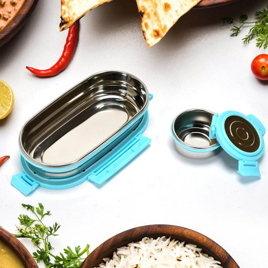 Ganesh Stainless Steel Lunch Box & Container Set of 2 - infinityexculsivestore.com