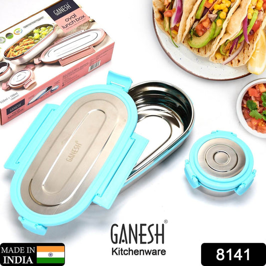 Ganesh Stainless Steel Lunch Box & Container Set of 2 - infinityexculsivestore.com