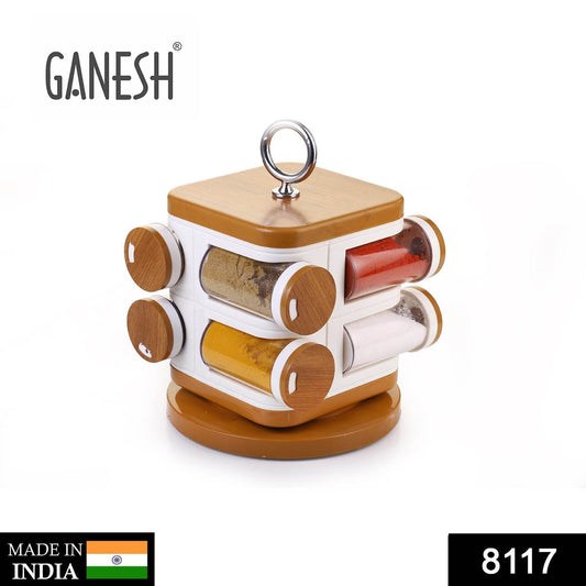 Ganesh Storewell Plastic Spice Rack - Set of 8 - infinityexculsivestore.com