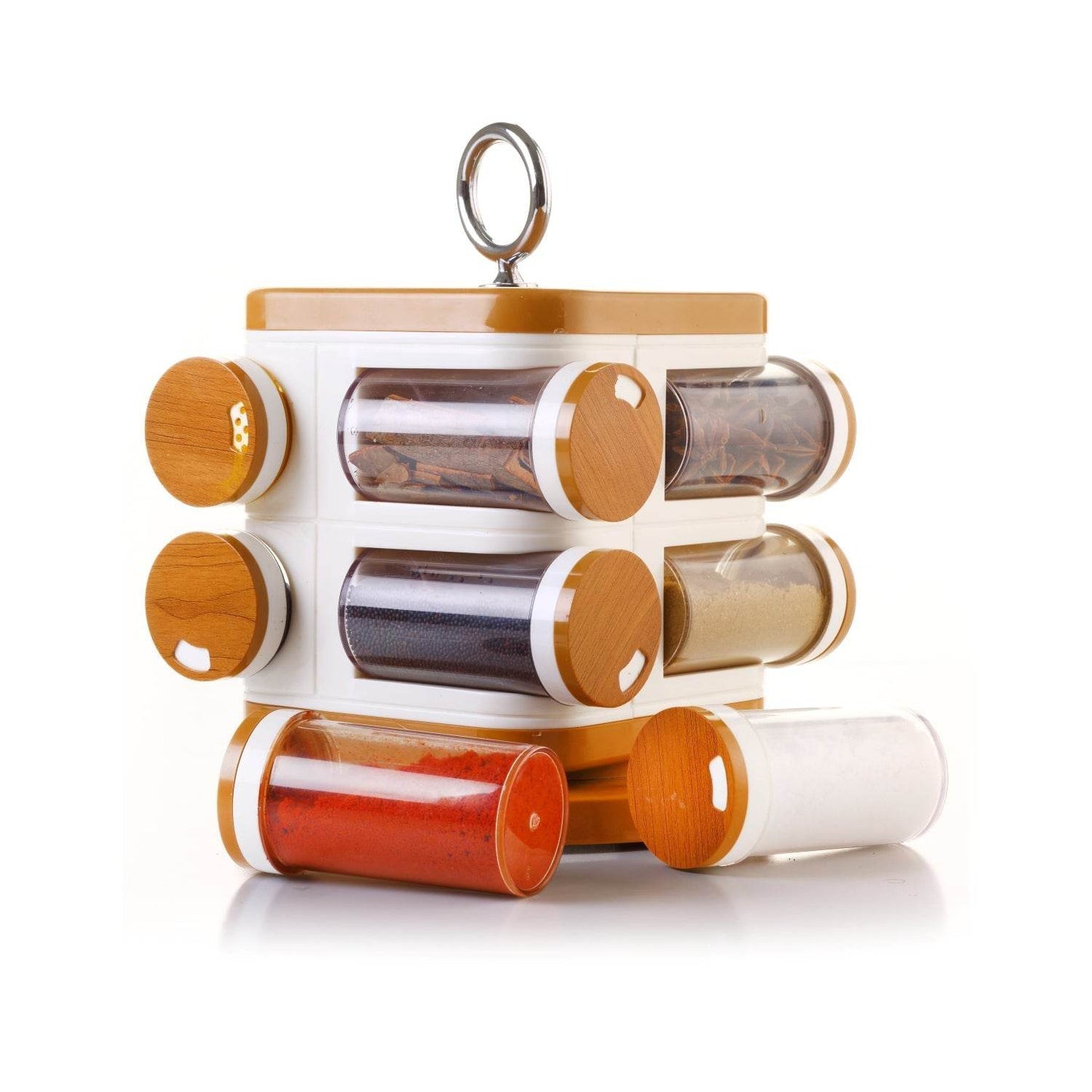 Ganesh Storewell Plastic Spice Rack - Set of 8 - infinityexculsivestore.com