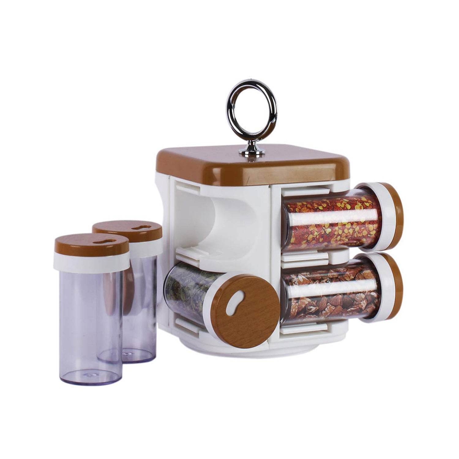 Ganesh Storewell Plastic Spice Rack - Set of 8 - infinityexculsivestore.com